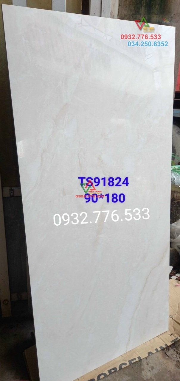 Gạch 90x180 màu trắng ốp nền nhà