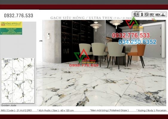Mô hình gạch 60x120 lát nền nhà