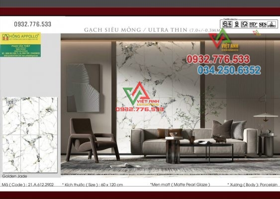 Mô hình gạch 60x120 ốp tường