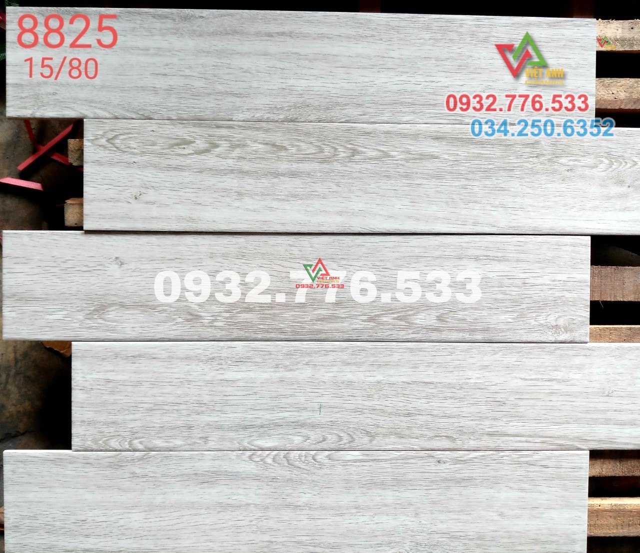 Gạch 15x80 giả gỗ màu xám Trung Quốc