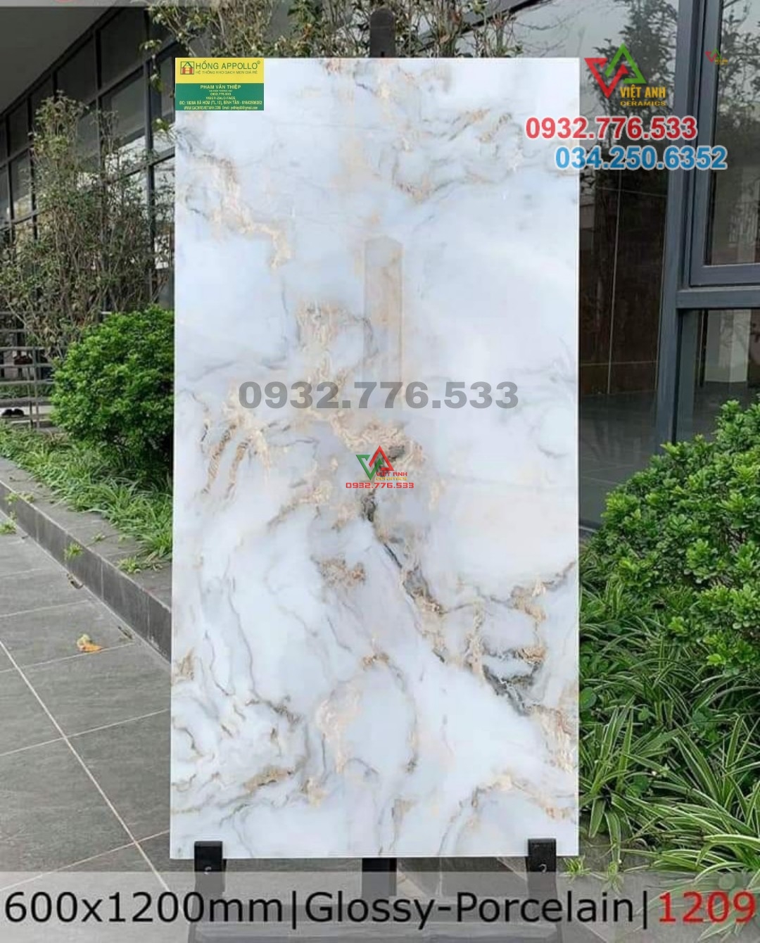 Gạch 60x120 đá bóng kiếng marble mã 1209