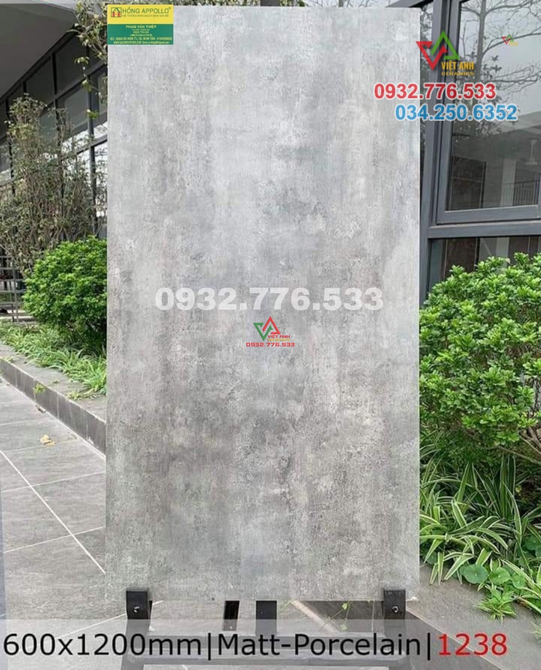 Gạch 60x120 hàng mờ màu xám mã 1238