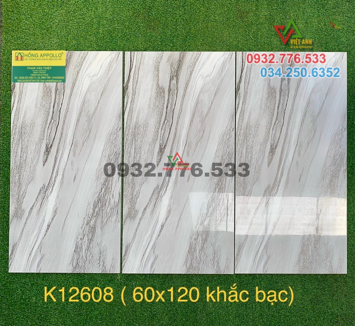 Gạch 60x120 khắc bạc bóng kiếng Trung Quốc