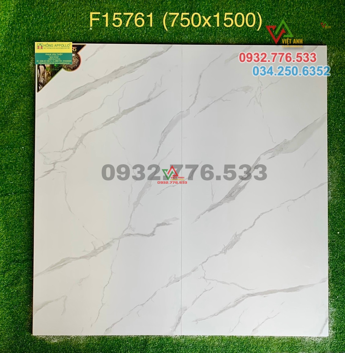Gạch 75x150 màu trắng vân mây sang đẹp F15761
