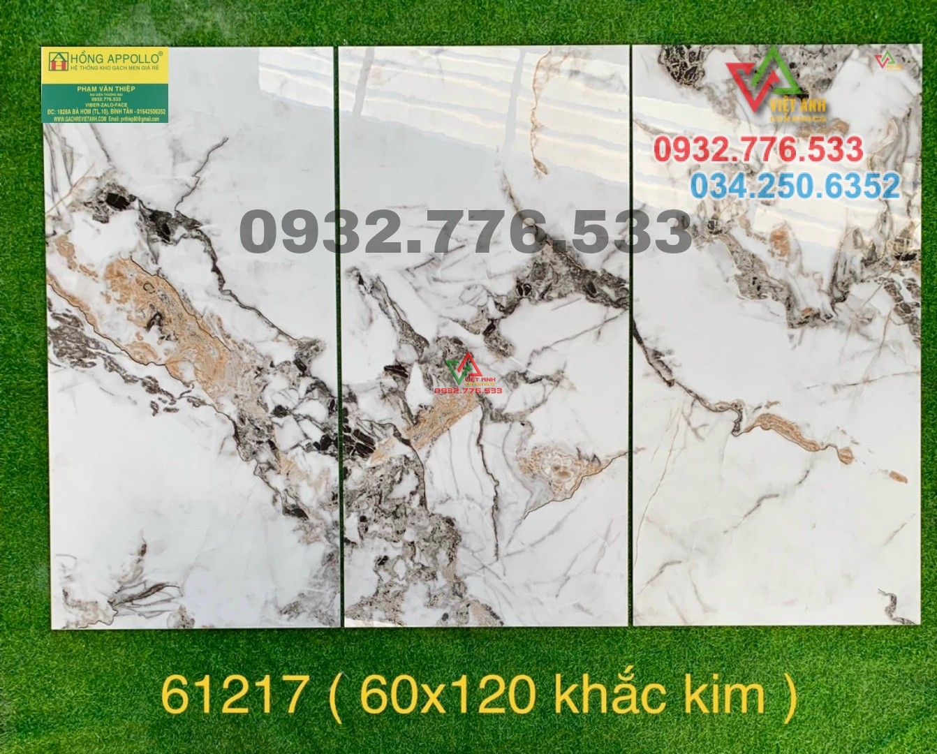 Gạch bóng kiếng 60x120 khắc kim sang trọng 61217