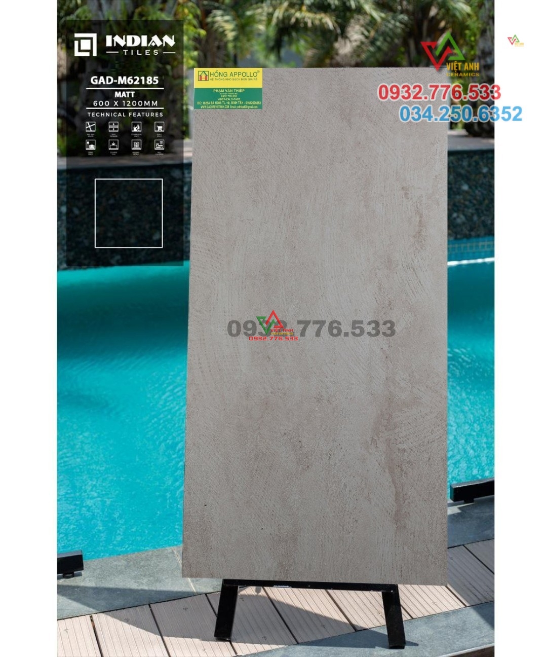Mẫu gạch 60x120 đá mờ