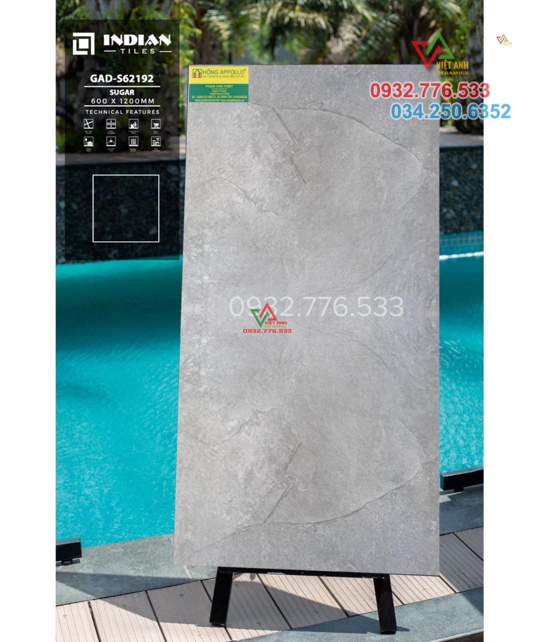 Mẫu gạch lát nền 60x120 hàng mờ họa tiết đẹp