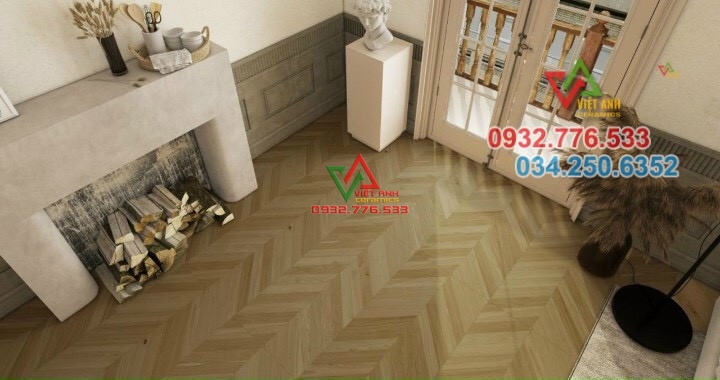 Mô hình gạch 60x120 giả gỗ