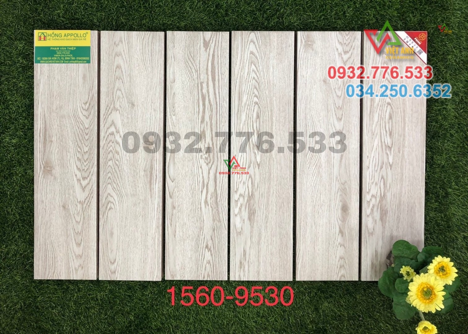 Gạch 15x60 màu xám ốp nền nhà biệt thự mã 9530
