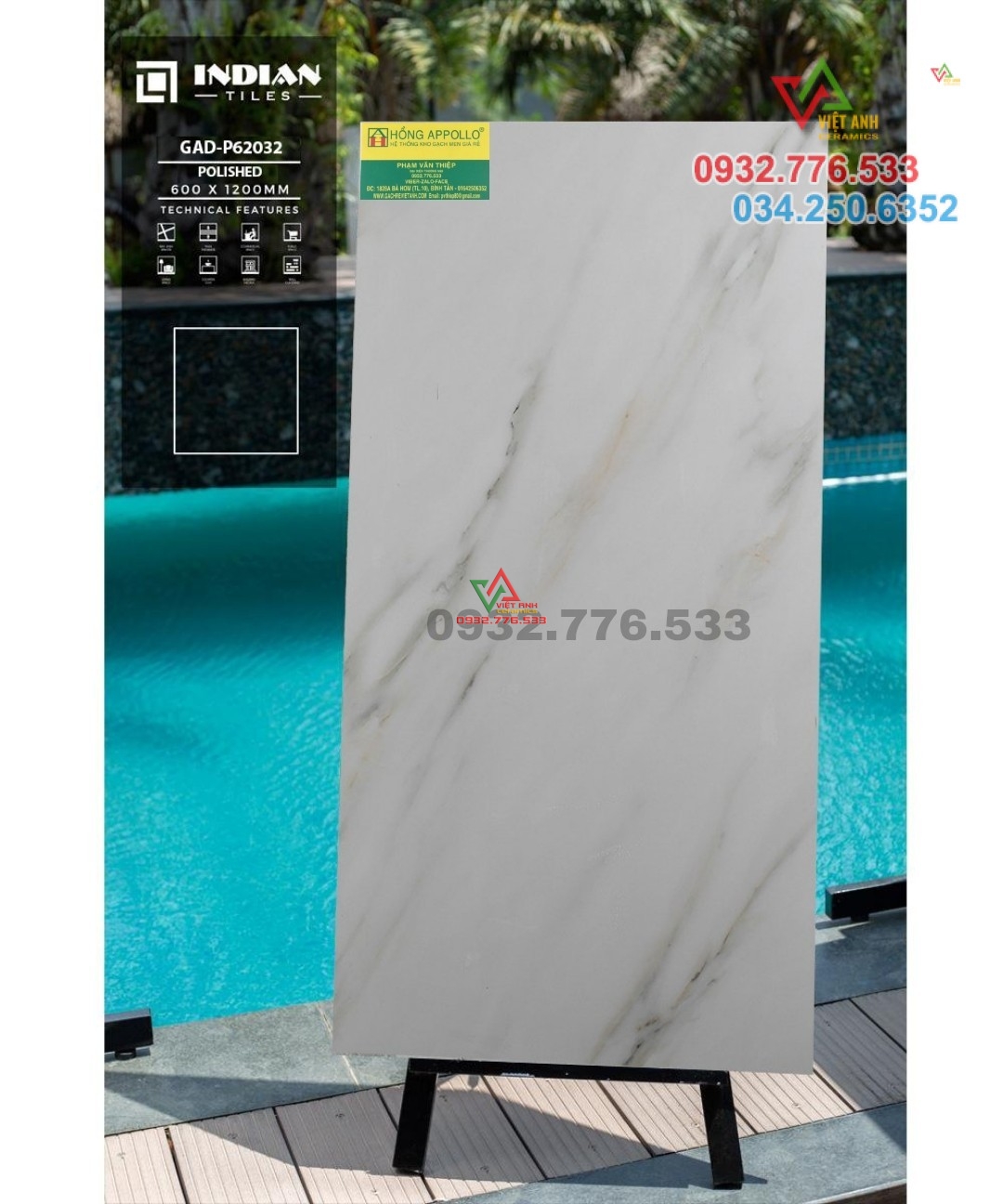 Gạch 60x120 đá bóng kiếng hàng nhập khẩu