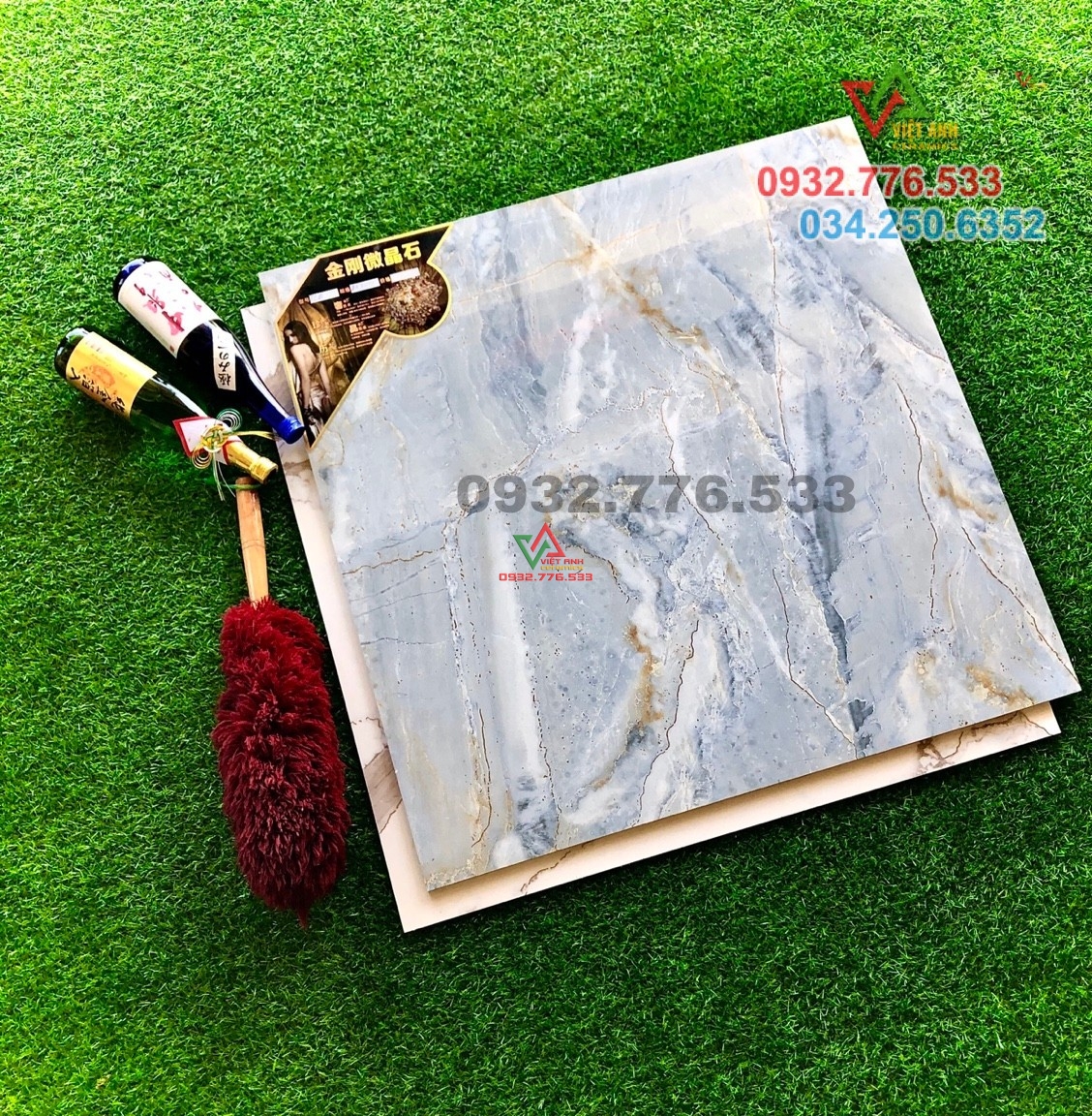Gạch 80x80 đá ngọc thạch ốp nền nhà biệt thự