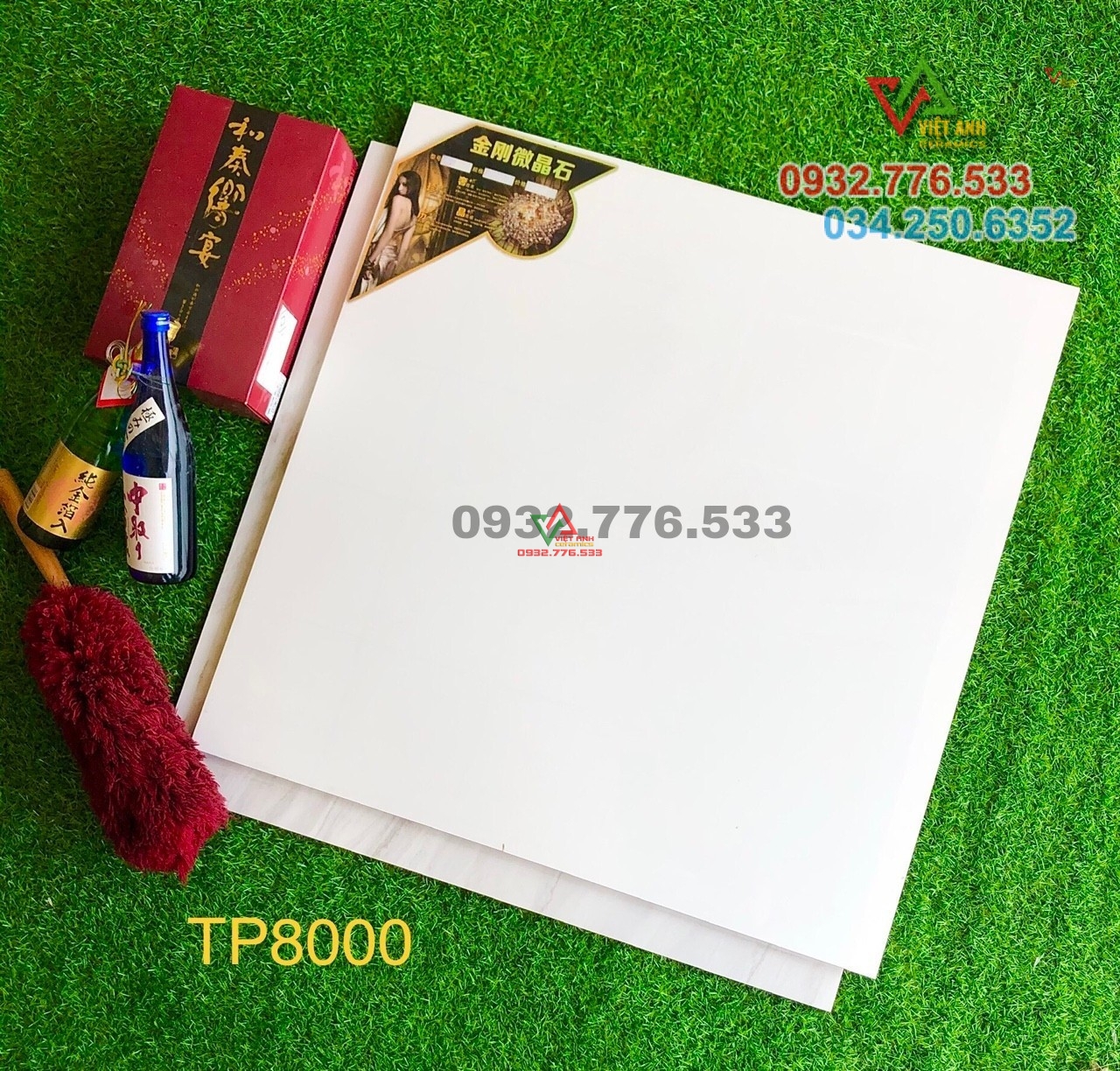 Gạch 80x80 màu trắng không hoa văn ốp nền nhà sang đẹp mã TP8000