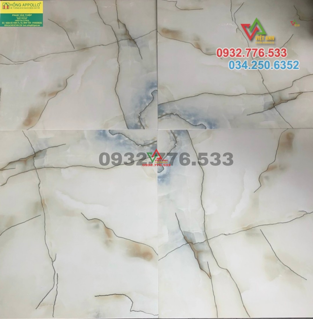 Gạch 80x80 màu trắng viền nứt hàng nhập khẩu Trung Quốc
