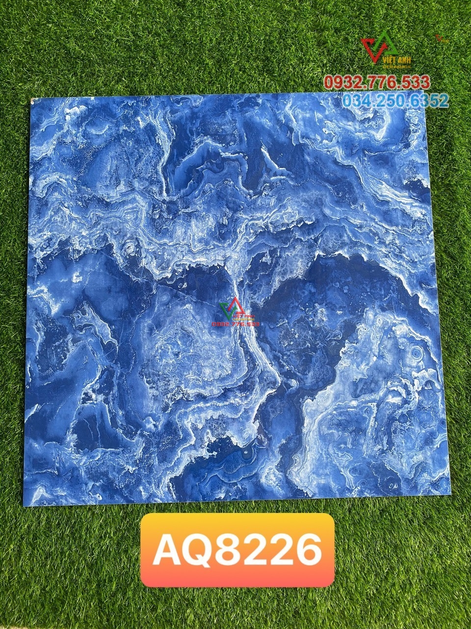 Gạch 80x80 màu xanh nước biển hàng nhập khẩu Trung Quốc mã AQ8226