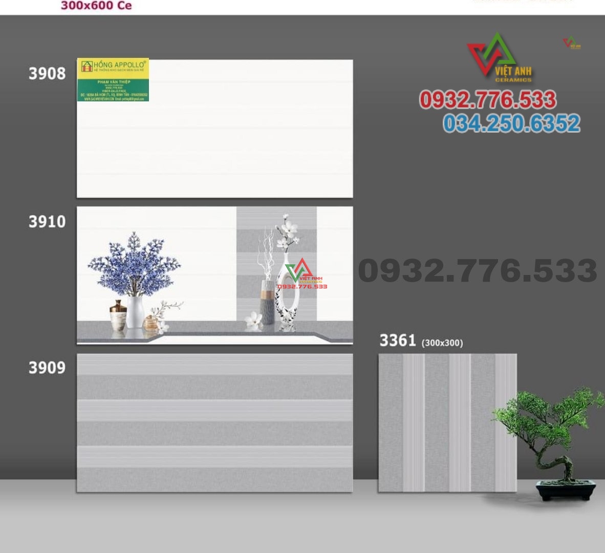 Bộ gạch 30x60 ốp phòng ngủ