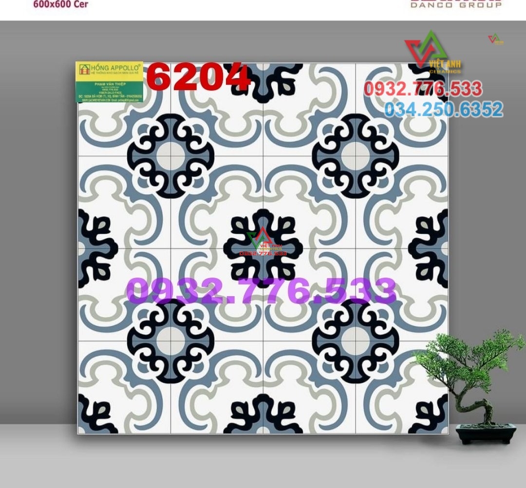 Gạch 60x60 hàng trang trí mã 6204