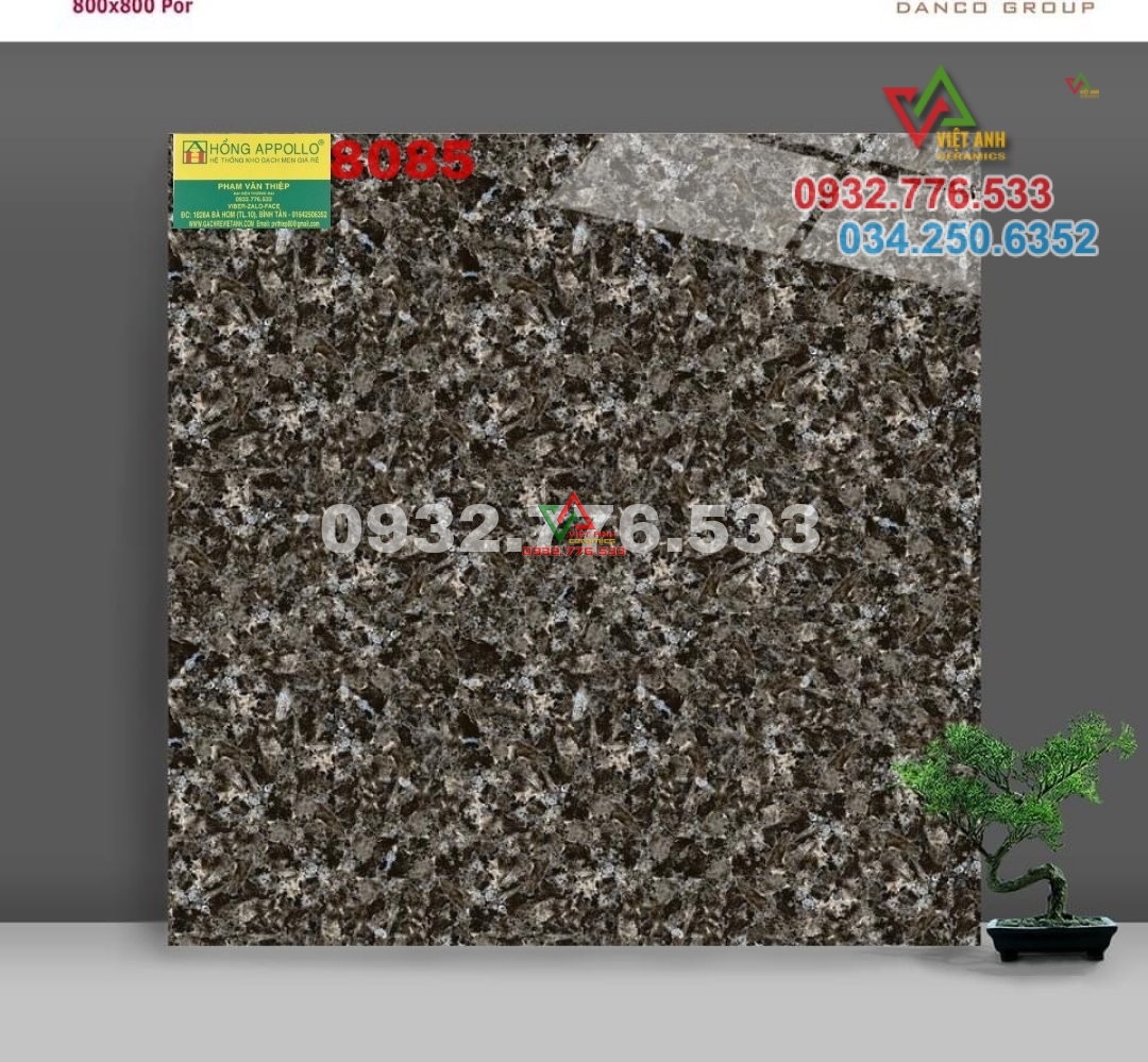 Gạch 80x80 bóng kiếng đá mè mã 8085