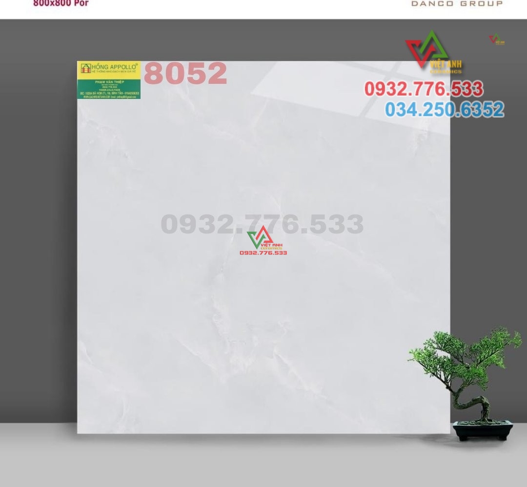 Gạch 80x80 lát nền phòng khách mã 8052