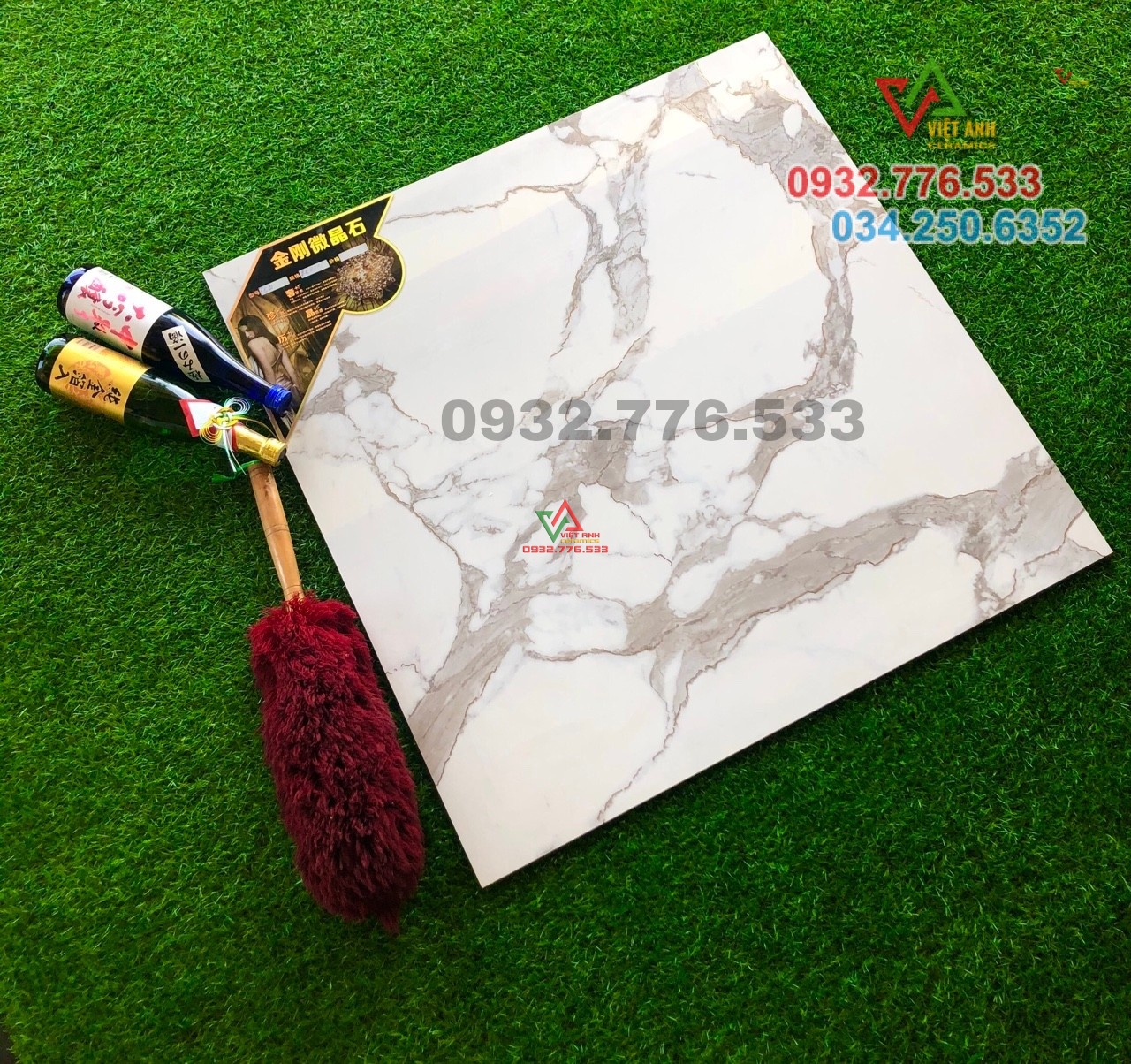 Gạch 80x80 màu trắng vân xám hàng nhập khẩu