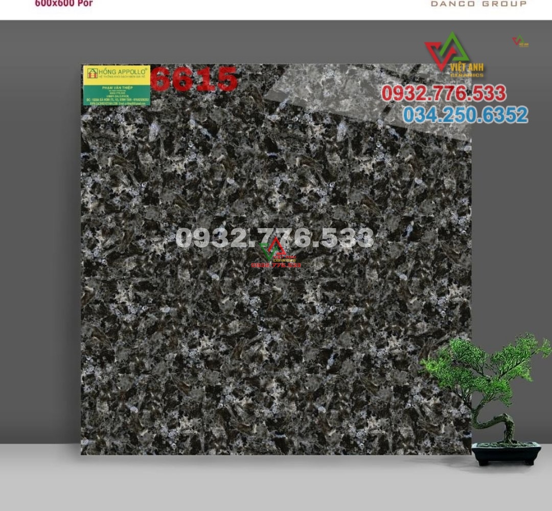 Gạch đá mè 60x60 bóng kiếng hàng Việt Nam mã 6615