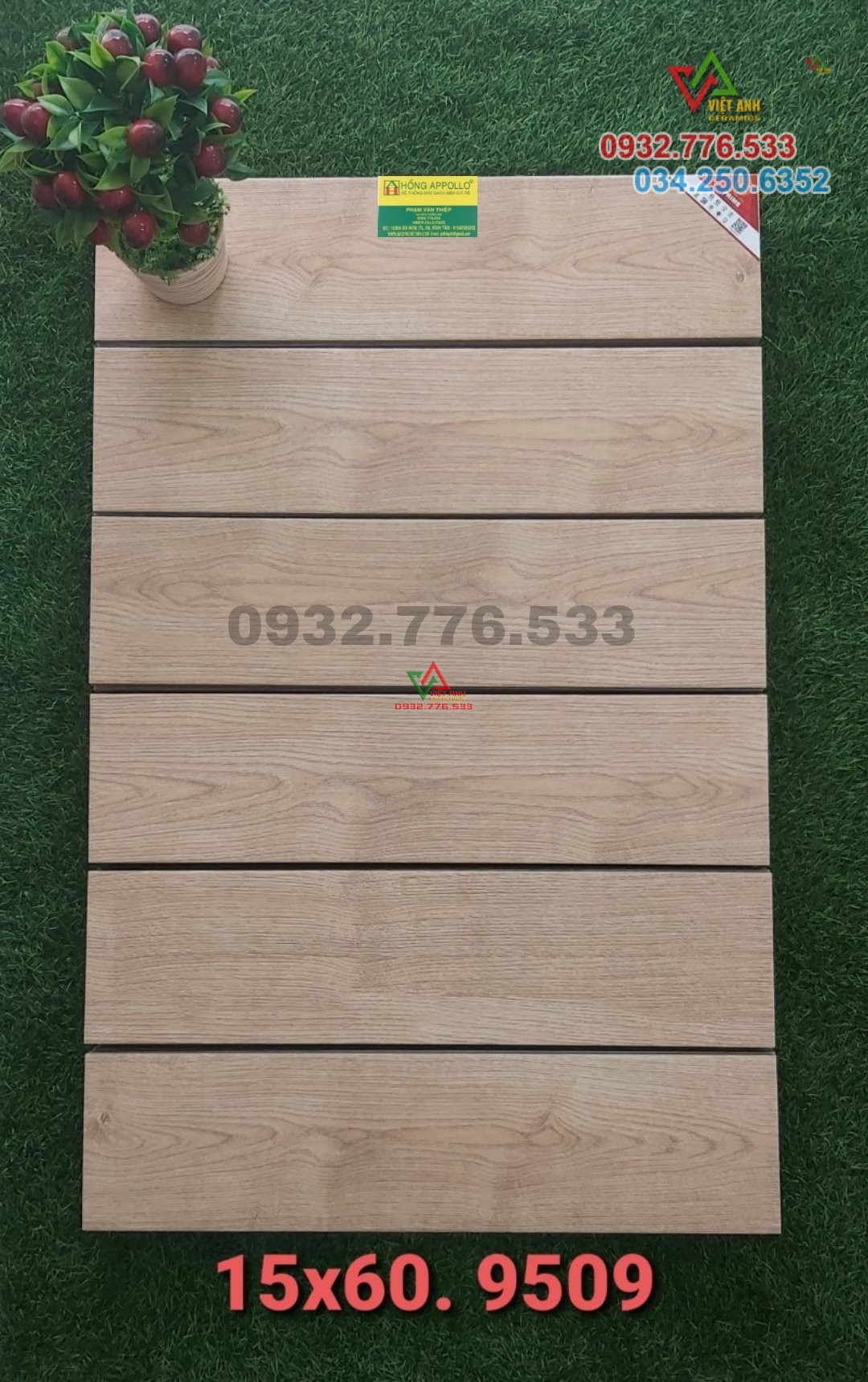 Gạch 15x60 giả gỗ nhập khẩu 9509