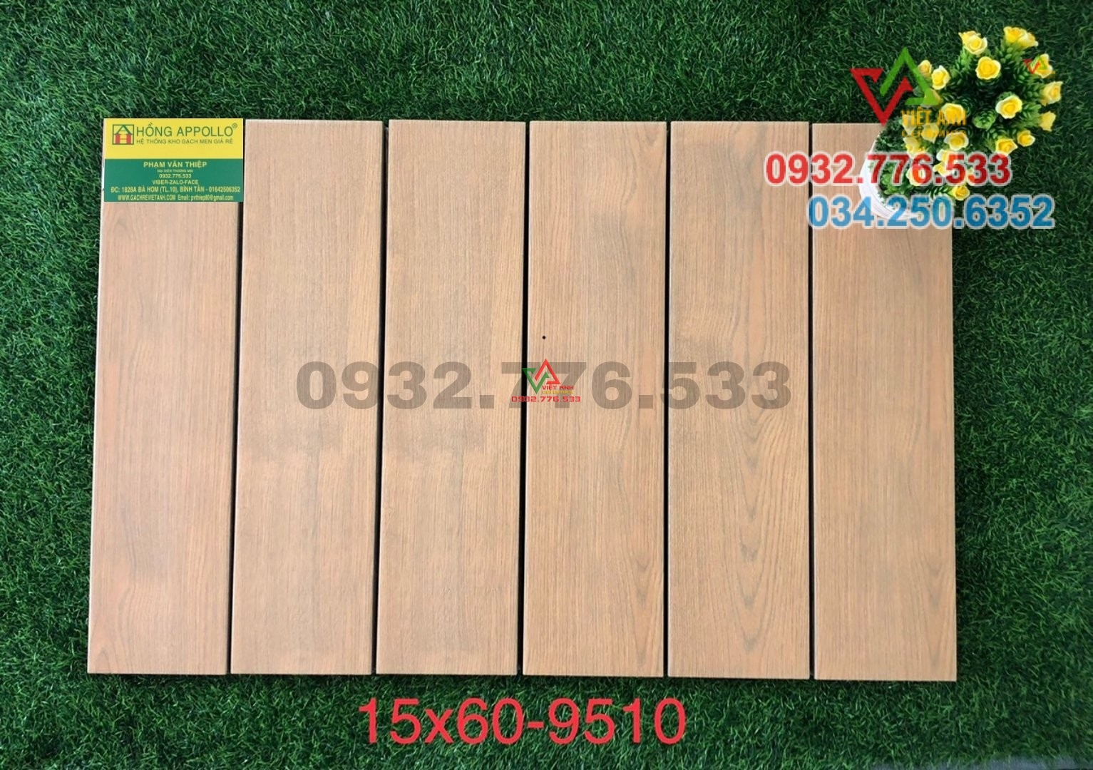 Gạch 15x60 giả gỗ lát nền nhà 9510