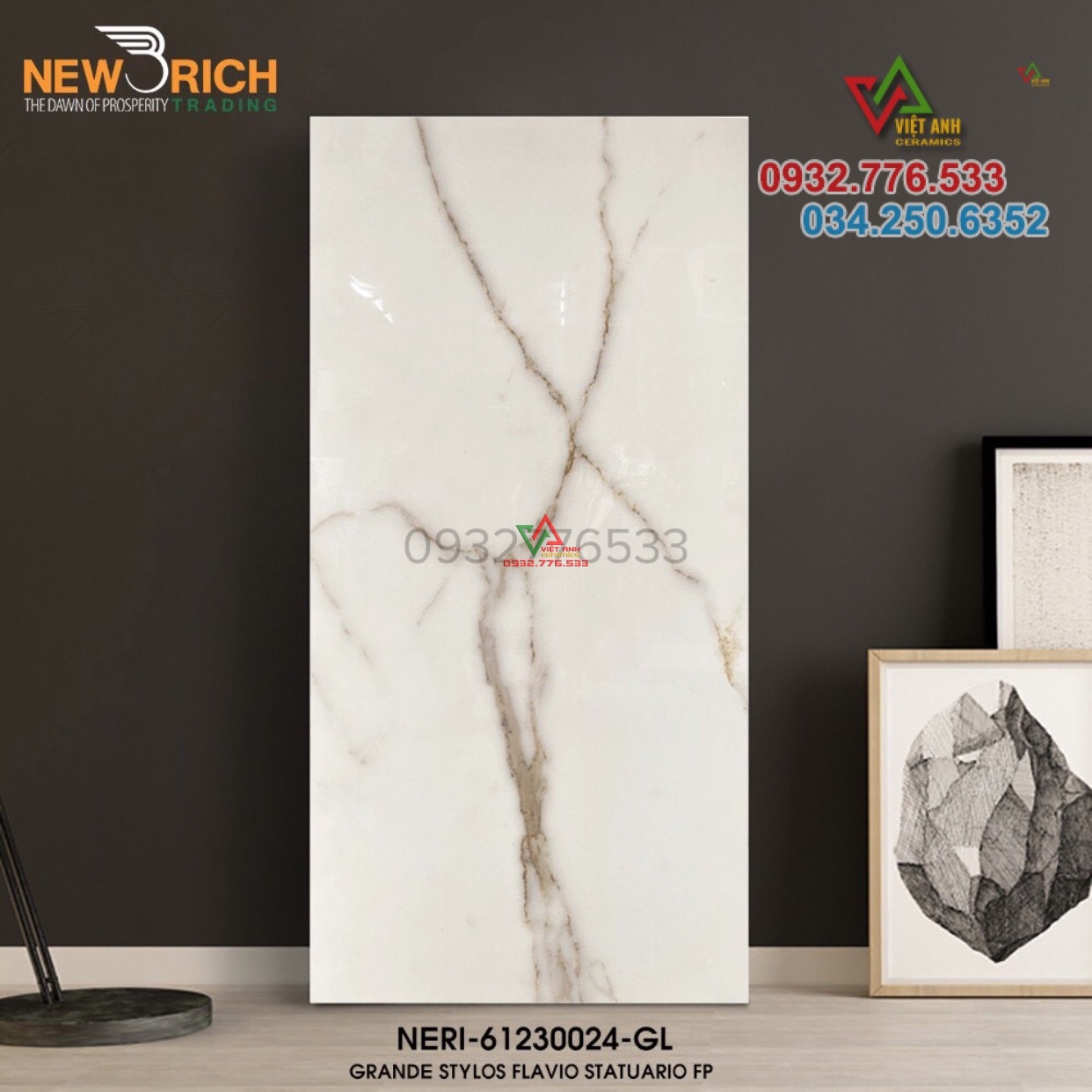 Gạch 60x120 đá bóng kiếng hàng nhập khẩu Ấn Độ