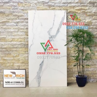 Gạch 60x120 màu trắng vân mây sáng bóng