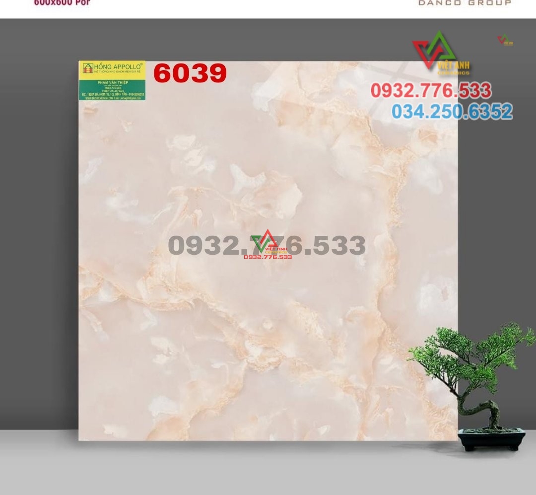 Gạch 60x60 lát nền phòng ngủ mã 6039