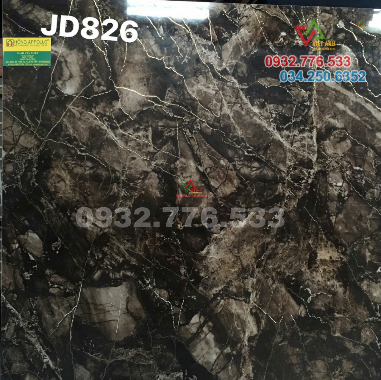 Gạch 80x80 đá bóng kiếng mã JD826