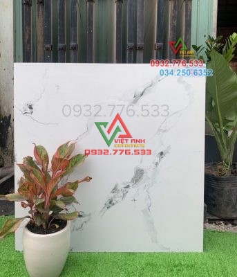 Gạch 80x80 màu trắng vân sọc xám