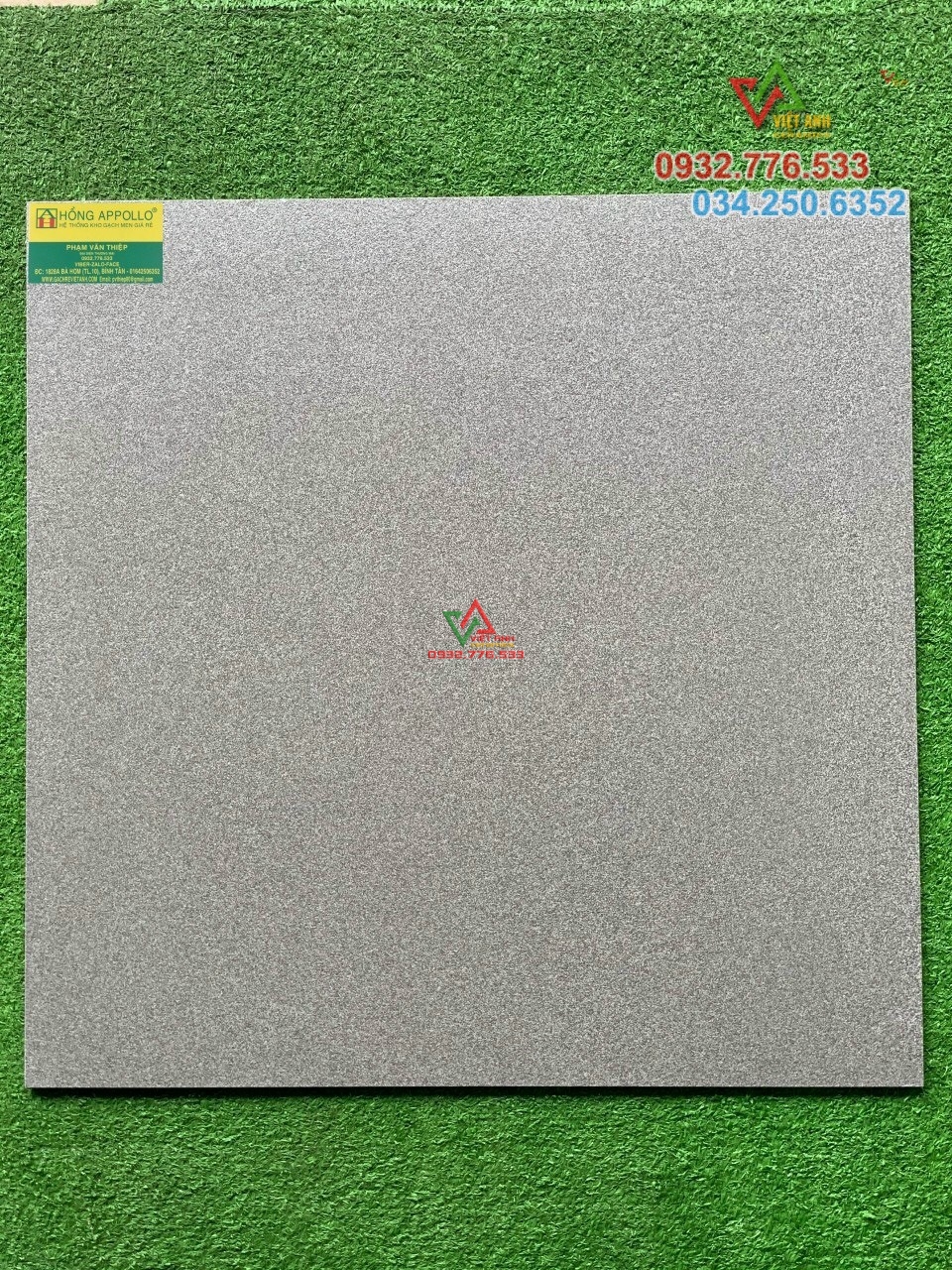 Gạch 60x60 màu xám không hoa văn hàng mờ