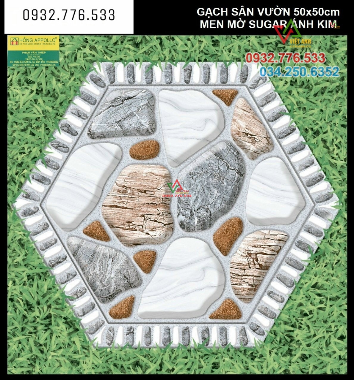 Gạch sân vườn 50x50 men mờ gugar ánh kim
