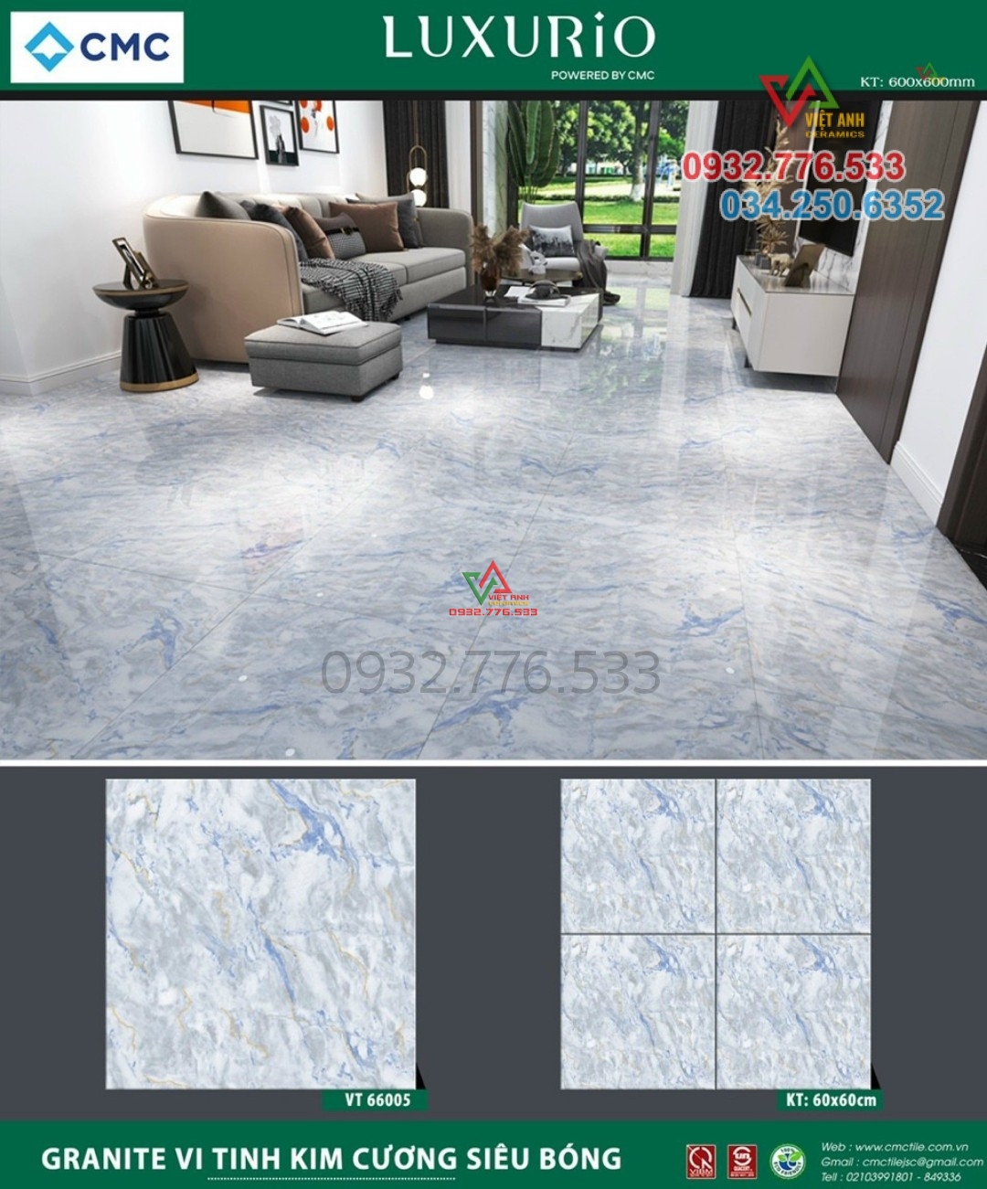 Gạch 60x60 granite vi tinh kim cương siêu bóng