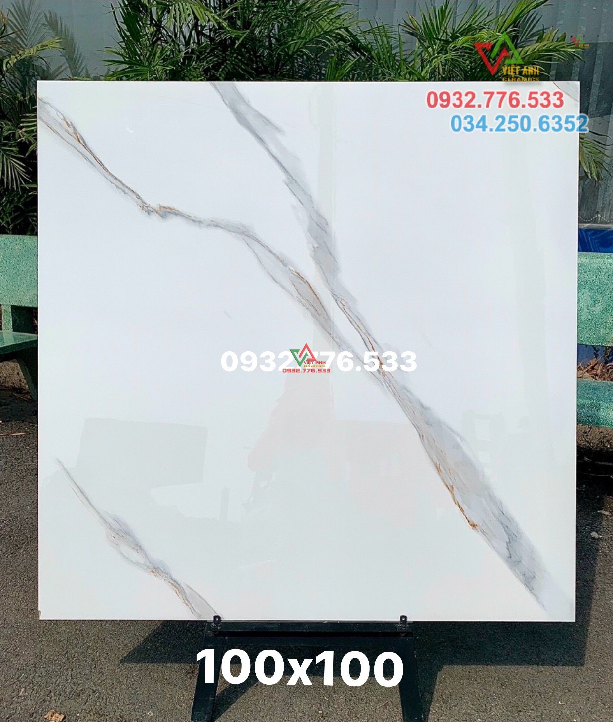Gạch 100x100 đá bóng kiếng vân mây