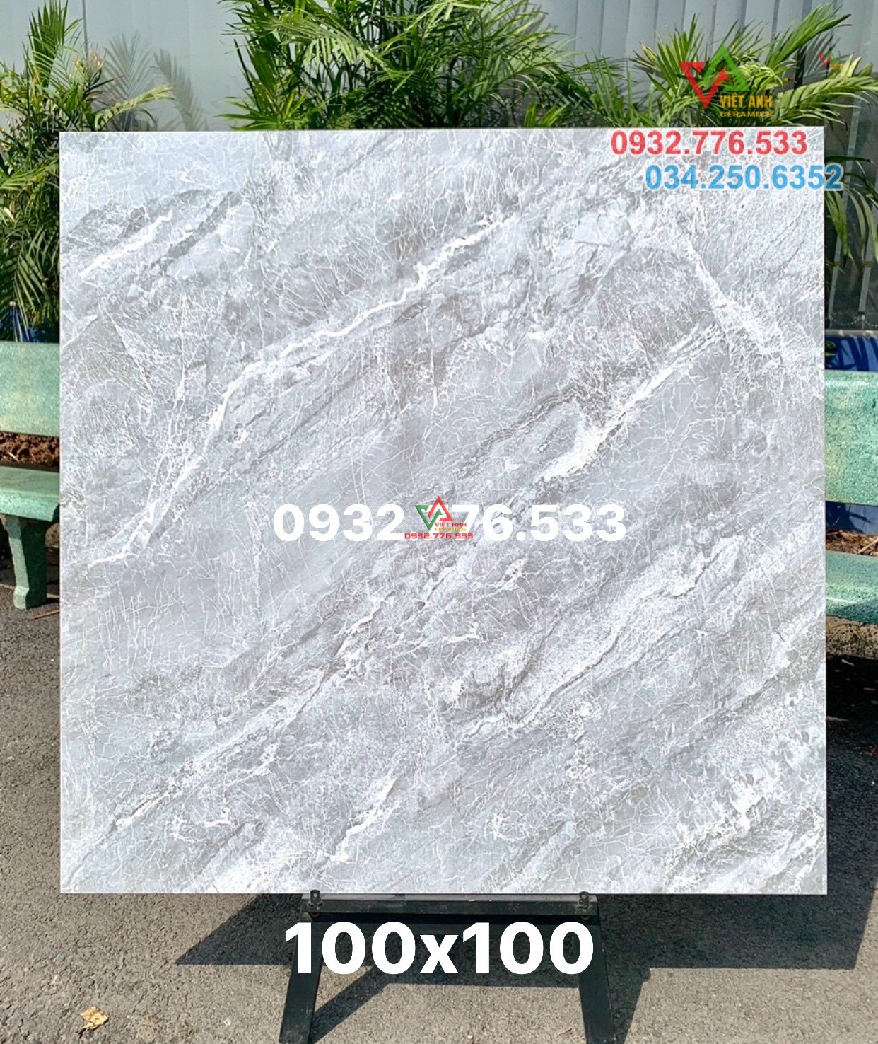 Gạch 100x100 màu xám chất lượng cao