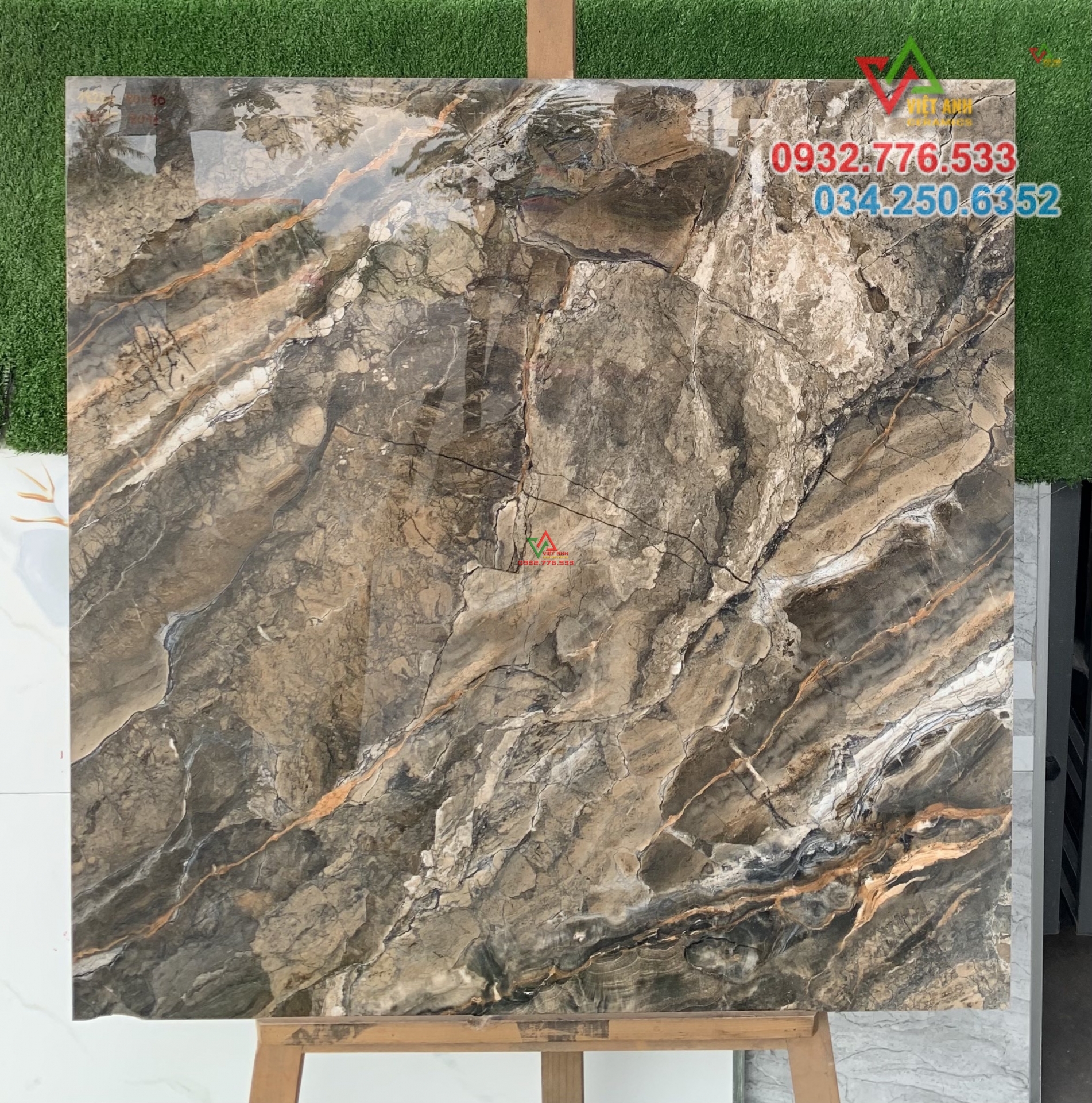 Gạch 80x80 đá bóng kiếng lát nền nhà biệt thự sang chảnh