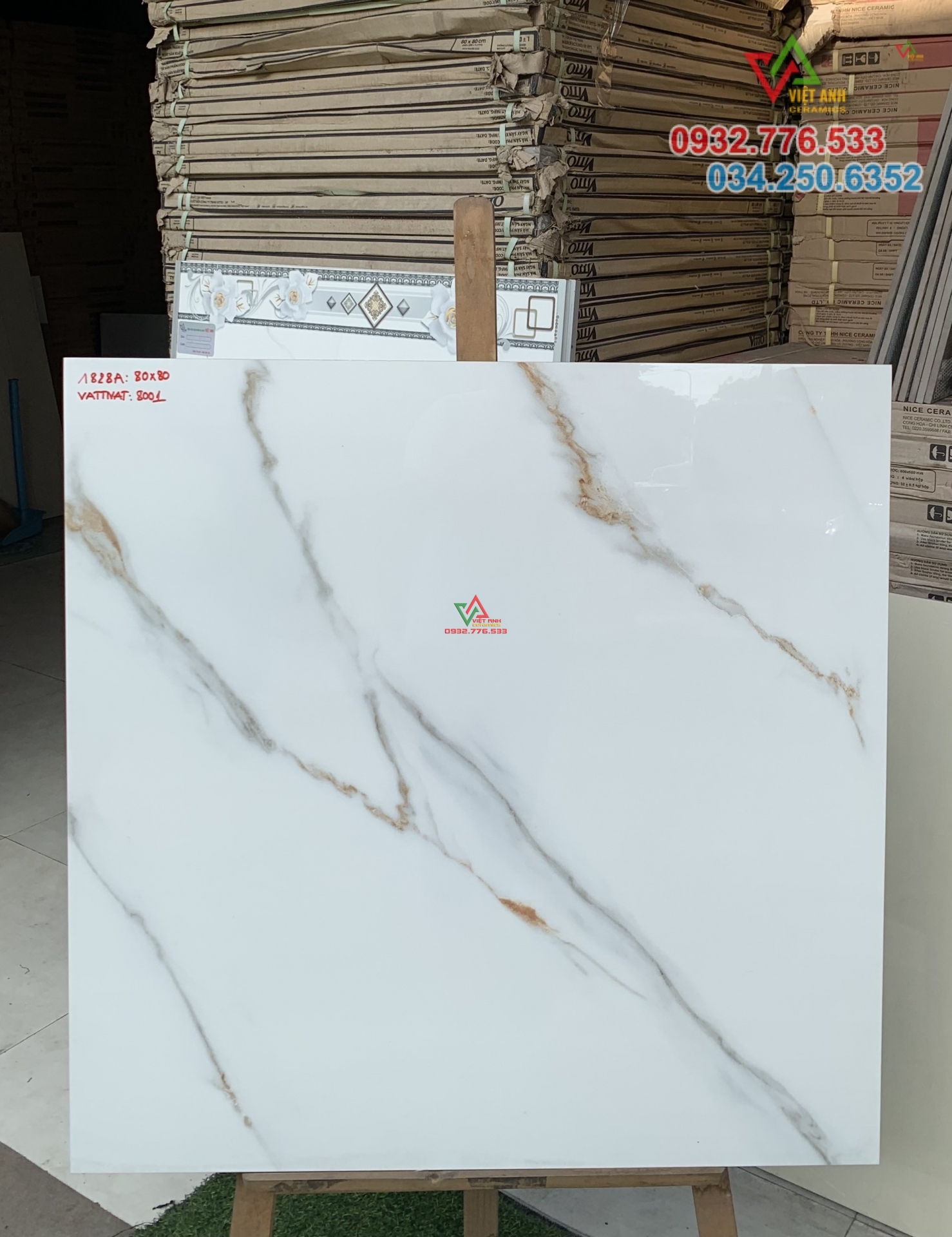 Gạch 80x80 đá bóng kiếng màu trắng màu hot năm 2022