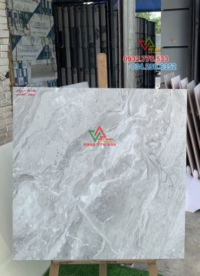 Gạch 80x80 màu xám nhạt bóng kiếng sang chảnh
