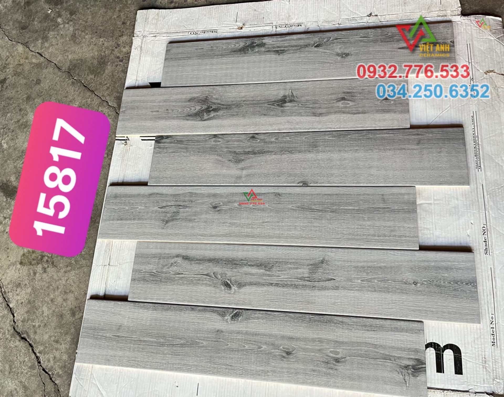 Gạch 15x80 màu xám ốp phòng ngủ hàng nhập khẩu Trung Quốc