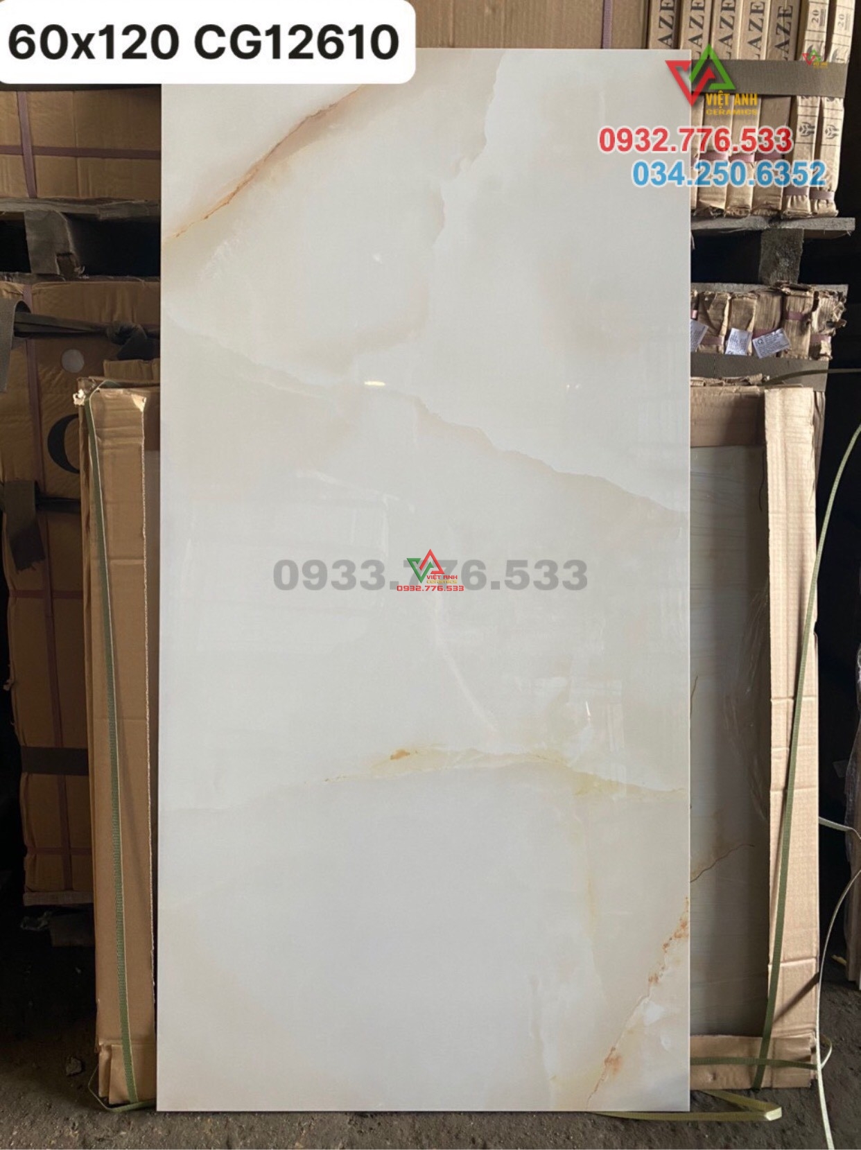 Gạch 60x120 màu trắng đá bóng kiếng hàng nhập khẩu