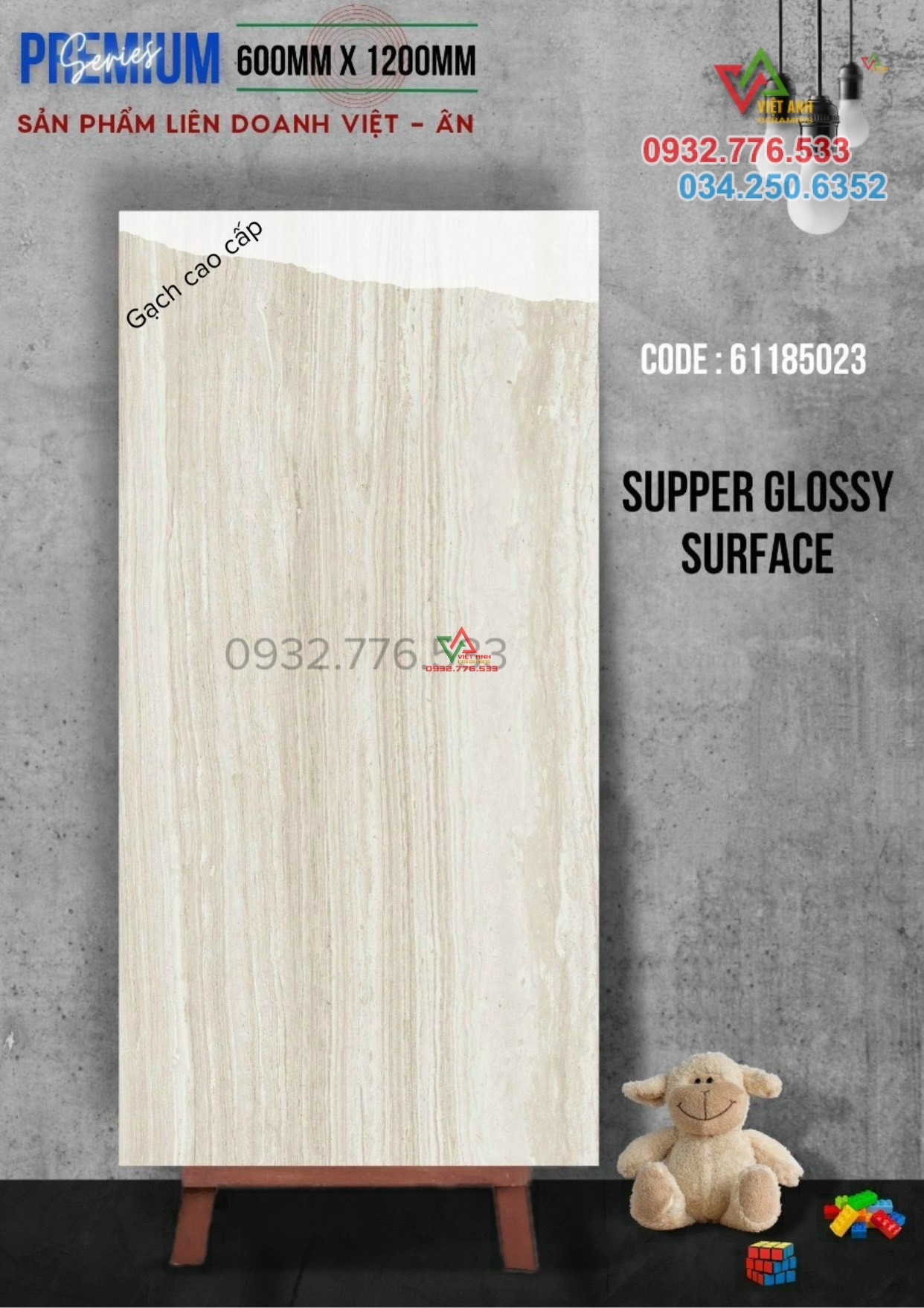 Gạch 60x120 vân giả gỗ sọc nhạt tại quận 5