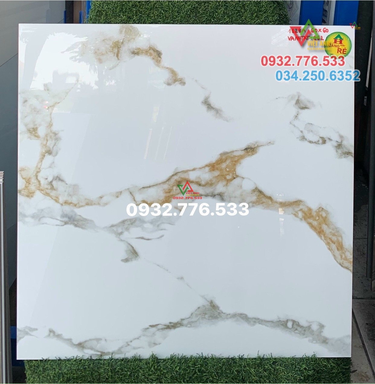 Gạch 60x60 màu trắng marble hàng VN