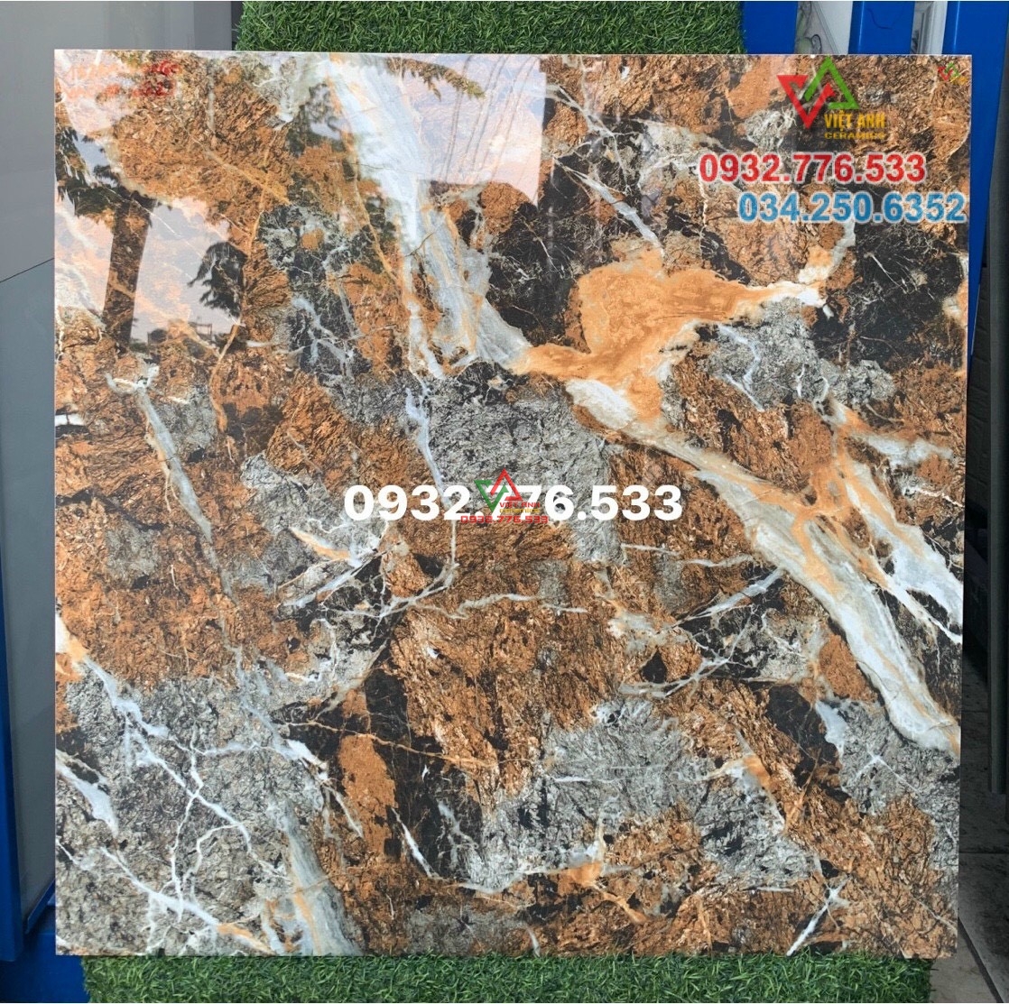 Gạch 60x60 vân xám đen cam đất hàng VN ốp nền nhà