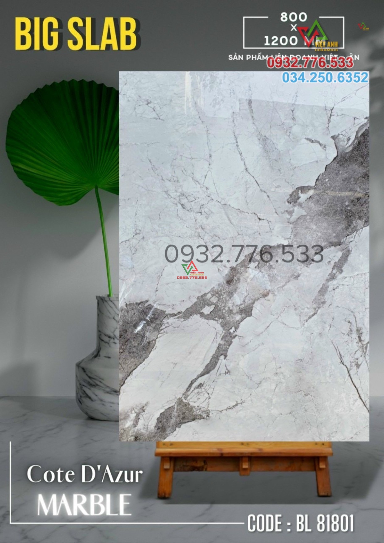 Gạch 80x120 ốp tường xám vân đậm