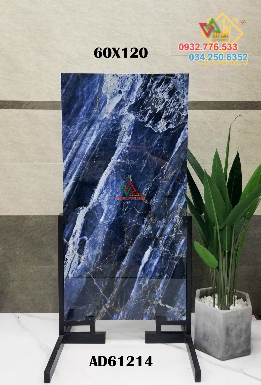 Gạch 60x120 màu xanh đen bóng kiếng hàng nhập khẩu
