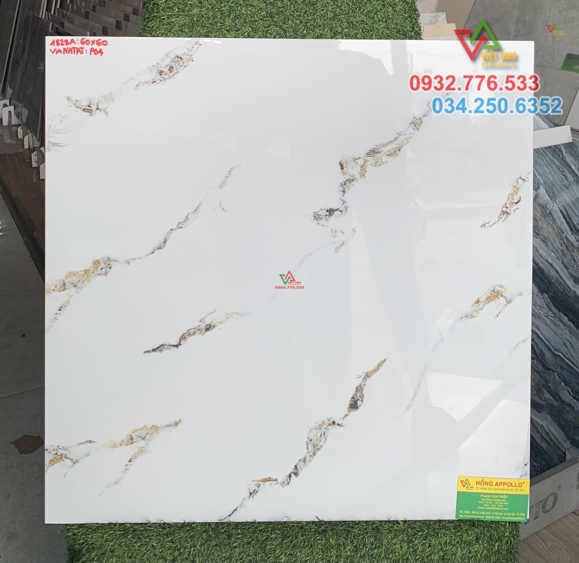 Gạch 60x60 đá bóng kiếng vân ánh bạch kim