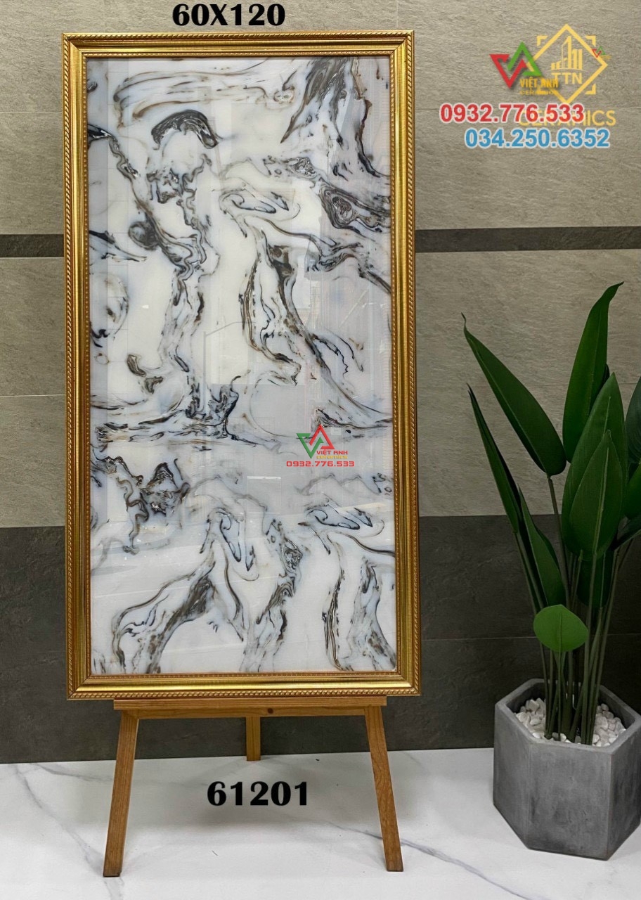 Gạch ốp nền nhà 60x120 Ấn Độ 61201 men bóng cao cấp