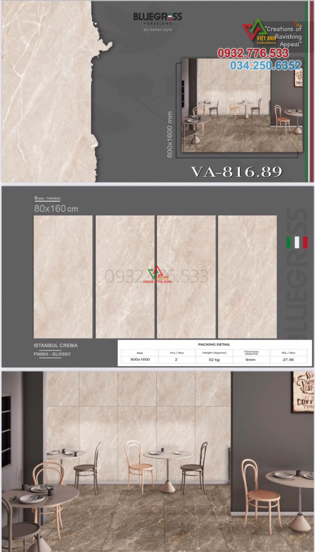 Gạch 80x160 cao cấp sang trọng