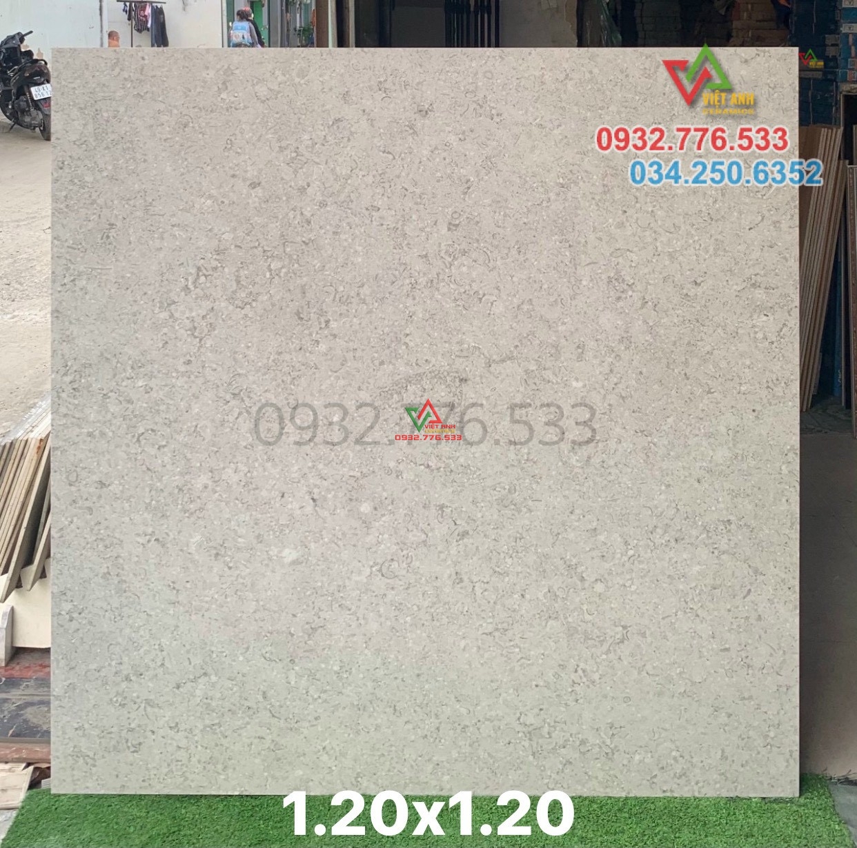 Gạch trang trí 120x120 đá mờ lát nền biệt thự